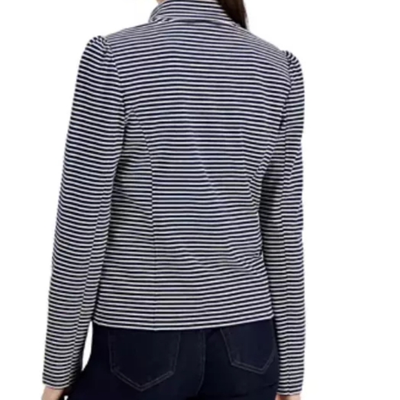 NWT Tommy Hilfiger Military Open Front Jacket Large - Navy/White - Picture 2 of 9